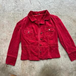 Vintage Y2K Corduroy Red Jacket